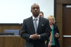 Staff photo by Mason Edwards / Lawrence Goodine, 46, enters the courtroom before closing arguments Aug. 21, 2026. He's standing trial on charges including first-degree murder in connection with the 2023 death of Kara Akins, 48.