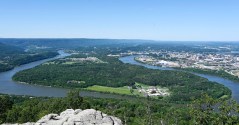 Staff file photo / From Point Park atop Lookout Mountain, a viewer can see the Tennessee River curve around Moccasin Bend on May 21, 2025.