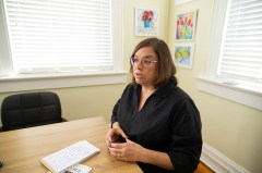 Staff Photo by Seth Carpenter / Signal Centers CEO Heather Hicks talks in her office Oct. 14, 2026, about the state of childcare for Hamilton County.
