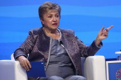 International Monetary Fund (IMF) Managing Director Kristalina Georgieva speaks during the annual meetings of the International Monetary Fund and the World Bank Group in Bangkok, Thailand, Friday, Oct. 16, 2026. (AP Photo/Dhitaraht Dhanarahtsombat)