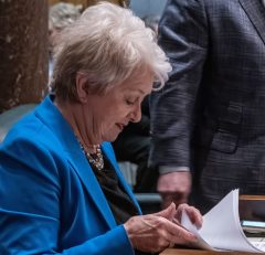 Photo by John Partipilo/Tennessee Lookout / Sen. Janice Bowling, R-Tullahoma, says her Senate colleagues displeased with her endorsement of independent candidate David Hatley in the governor's race don't have the votes to oust her from the GOP Caucus.