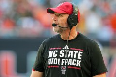 North Carolina State announced Saturday that football coach Dave Doeren had been fired after a 3-4 start to his 14th season leading the Wolfpack. (AP Photo/Lynne Sladky)